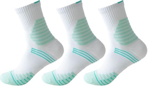 Men Compression Socks Athletic Cushioned Crew Sock Running 3 PC with Arch Support Sports Ankle Socks 9-13 in Saudi Arabia