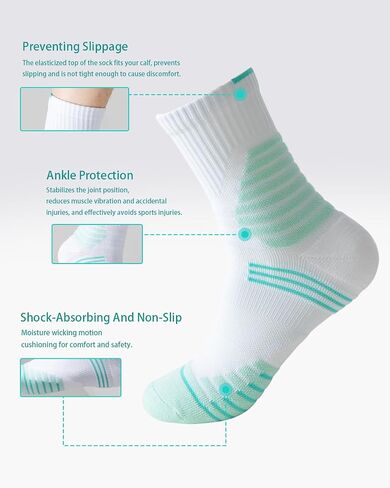 Men Compression Socks Athletic Cushioned Crew Sock Running 3 PC with Arch Support Sports Ankle Socks 9-13 in Saudi Arabia