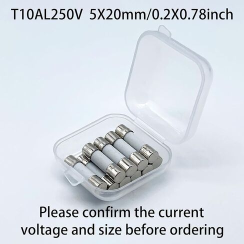 T5AH250V 0.2x0.78 Inch 5A 250V Ceramic Tube Slow-Blow Pack of 10 Ceramic Fuses 5 amp 250 Volt 5x20mm Time-delay Fuses in Kuwait