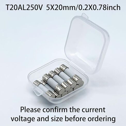 T5AH250V 0.2x0.78 بوصة 5A 250V أنبوب سيراميك حزمة من 10 صمامات سيراميك 5 أمبير 250 فولت 5x20 مم صمامات تأخير الوقت in Kuwait