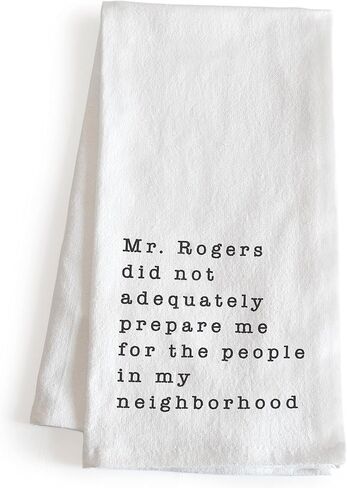 MAINEVENT Mr Rogers Dish Towel 18x24 Inch, Mr Rogers Towel, Funny Kitchen Towel Saying, Mr Rogers Neighborhood Friends Towel, Mr Rogers Kitchen Towel in Saudi Arabia