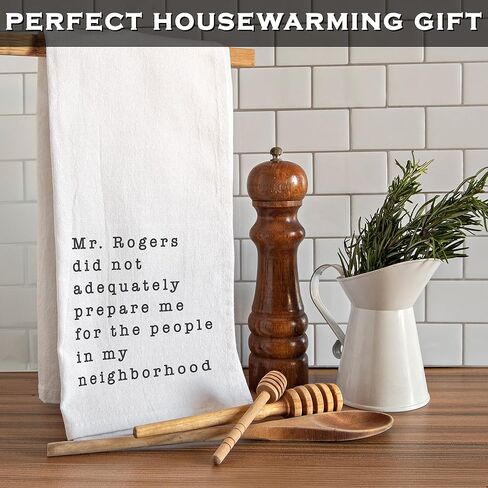 MAINEVENT Mr Rogers Dish Towel 18x24 Inch, Mr Rogers Towel, Funny Kitchen Towel Saying, Mr Rogers Neighborhood Friends Towel, Mr Rogers Kitchen Towel in Saudi Arabia