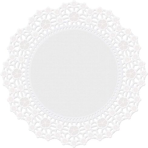 مفارش ويلتون 10 قطع مقاومة للدهون، 25.4 سم، أبيض in Kuwait