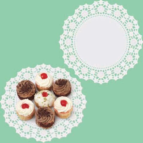 مفارش ويلتون 10 قطع مقاومة للدهون، 25.4 سم، أبيض in Kuwait