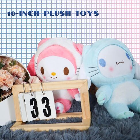 Adorable 10-Inch Plush Toys - Soft and Cuddly Cartoon Animal Pillow Doll - Perfect for Kids' Room Décor, Birthday Gifts, and Party Favors - Cute Stuffed Figure for Girls and Fans (Pink) in Saudi Arabia