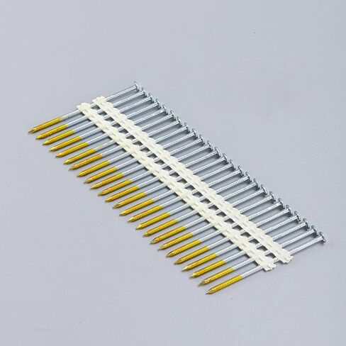 Framing Nails, 21 Degree, Galvanized, Twist Shank, Plastic Row Fixed (1000 Count, 2 Inch x 0.113 Inch) in Saudi Arabia