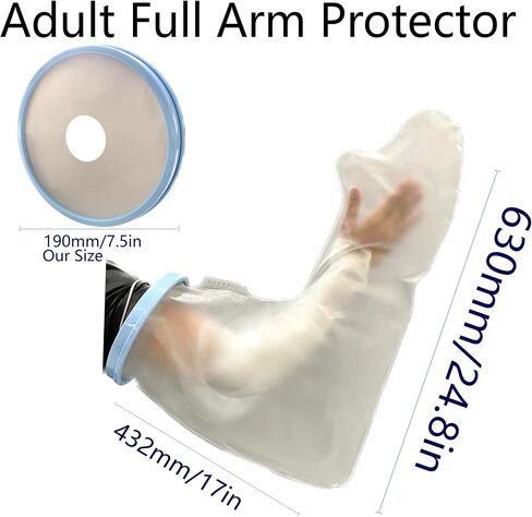Arm Cast Covers for Shower, Adult Full Arm Bath Shower Protector, Waterproof Cast Shower Bag for Arm Bandage, Surgery and Wound in Saudi Arabia