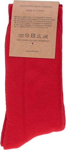 ZAKIRA Finest Combed Cotton Terry Lined Athletic Crew Socks for Men, Women - 4 Pack in Kuwait