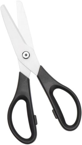Kitchen Scissors 8" All Purpose Scissors Black Comfort ABS Grip White Sharp Ceramic Blades Cutter Blunt Tip Safe Cutting Gadgets Shears for Food Craft Home Office Classroom in Saudi Arabia