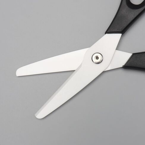 Kitchen Scissors 8" All Purpose Scissors Black Comfort ABS Grip White Sharp Ceramic Blades Cutter Blunt Tip Safe Cutting Gadgets Shears for Food Craft Home Office Classroom in Saudi Arabia