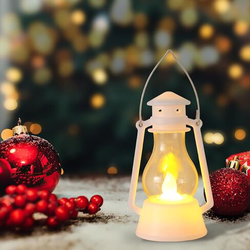 12Pcs LED Mini Vintage Lantern Decor Indoor Decorative Outdoor Hanging Lantern Decorative Small Candle Lanterns Farmhouse Decor for Wedding Centerpiece,Halloween,Christmas,Farmhouse Decorative in Saudi Arabia