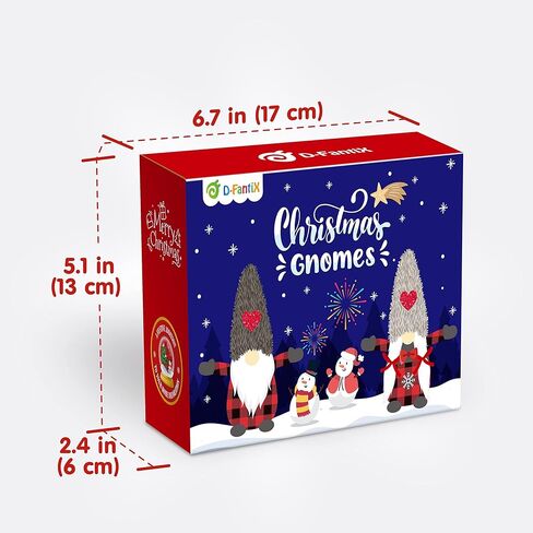 D-FantiX زينة عيد الميلاد التماثيل، 2PCS السويدية اليدوية Tomte عيد الميلاد التماثيل القطيفة الحلي، تماثيل سانتا الاسكندنافية مع الجاموس منقوشة، قزم دمية عيد الميلاد الجدول ديكورات المنزل هدية in Kuwait