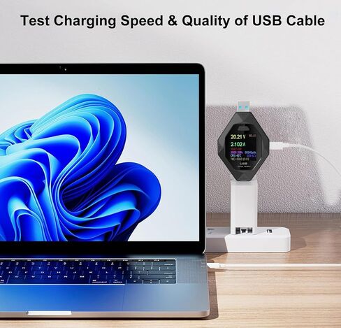 High-Precision Large Screen Digital Multimeter - Safe Charging Multifunction Tester for USB,Portable Power Analyzer 3.6-32V 0-8A Voltage & Current Test Range in Saudi Arabia