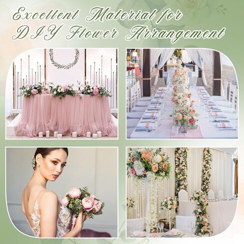 Tigeen 12 Bundles Silk Rose Artificial Flowers Faux Rose Bouquet Fake Rose Artificial Flowers Bouquets for Vase Floral Arrangements Wedding Home Table Decoration in Saudi Arabia