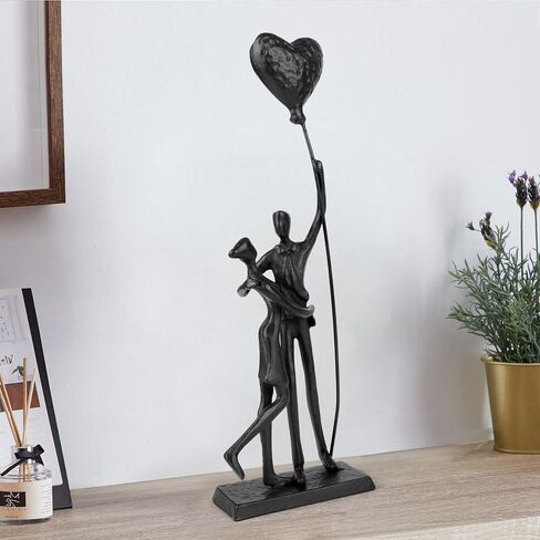 Wedding Gifts, Anniversary for Couple Her Him - Loving Couple Iron Sculpture, 12Inch Metal Couple Statues for Home Decor, Romantic Couple Figurines in Love, Couple Gifts in Saudi Arabia