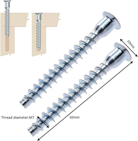 100 قطعة M7x50mm عرافة المقبس غاطسة رئيس الذاتي التنصت ربط مسامير ألين شقة رئيس الأثاث تأكيد مسامير الكربون الصلب الزنك مطلي in Saudi Arabia
