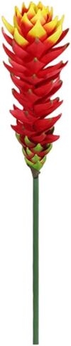 XZJMY 40.5in.Bromeliad Artificial Flower Silk Flowers Tropical Imitation Plant Flower Bouquets for Kitchen Shelf Room Decoration,Flower Length 16 inch (1Pcs, Red) in Saudi Arabia