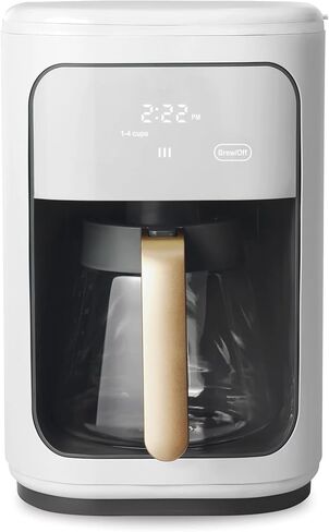 Touchscreen Coffee Maker, 14-Cup Programmable Coffee Maker with Touch-Activated Display, Kitchenware by Drew Barrymore (Black Sesame) in Saudi Arabia