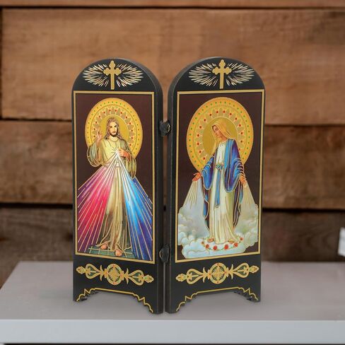 FOMIYES Holy Family Statue Bible Blessed Virgin Statue Our Lady of Grace Figurine Catholic Holy Family Catholic Christmas Decor （Random Style in Saudi Arabia
