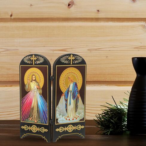 FOMIYES Holy Family Statue Bible Blessed Virgin Statue Our Lady of Grace Figurine Catholic Holy Family Catholic Christmas Decor （Random Style in Saudi Arabia