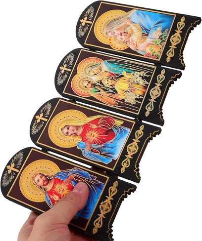 FOMIYES Holy Family Statue Bible Blessed Virgin Statue Our Lady of Grace Figurine Catholic Holy Family Catholic Christmas Decor （Random Style in Saudi Arabia