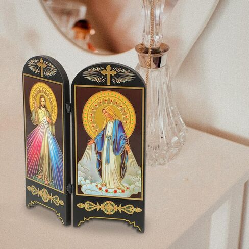 FOMIYES Holy Family Statue Bible Blessed Virgin Statue Our Lady of Grace Figurine Catholic Holy Family Catholic Christmas Decor （Random Style in Saudi Arabia