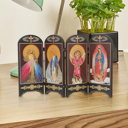 FOMIYES Holy Family Statue Bible Blessed Virgin Statue Our Lady of Grace Figurine Catholic Holy Family Catholic Christmas Decor （Random Style in Saudi Arabia
