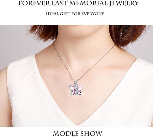 فراشة جرة قلادة للرماد الفولاذ المقاوم للصدأ الفضة مجوهرات حرق الجثث تذكارات المعلقات في ذكرى فقدان أحد أفراد أسرته ... in Kuwait