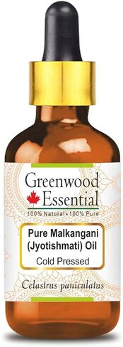 Pure Malkangani (Malkangni/Jyotishmati) Oil (Celastrus paniculatus) with Glass Dropper Cold Pressed 100ml (3.38 oz) in Saudi Arabia
