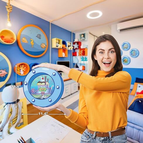 HK Studio مضحك المحيط الكوة ديكور غرفة باردة - مشهد الكرتون ديكور غرفة Y2K للنوم، غرفة نوم في سن المراهقة 12 "حزمة 4 in Kuwait