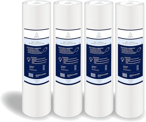4-Pack 5 Micron 9.87" x 2.5" Sediment Water Filter Replacement Cartridge for Any Standard RO unit | Whole House RO System | Whole House Sediment Filtration CG9870005 in Saudi Arabia