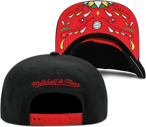 قبعة ميتشل آند نيس هيوستن روكتس NBA Sugar Skull Snapback قبعة قابلة للتعديل - أسود in Saudi Arabia