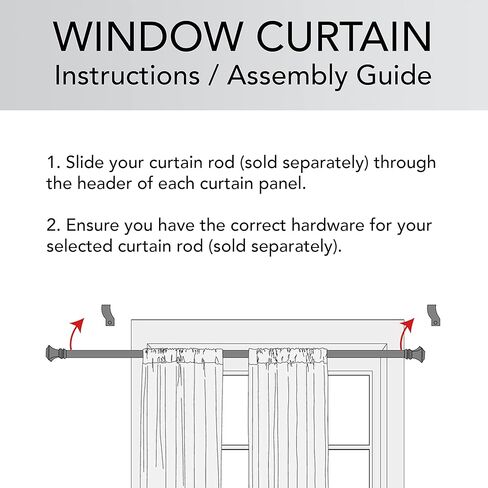 Nautica – Julius | Light Filtering Textured Curtains Window Treatment Drapes Panel Pair | Set of 2 | Light Filtering Drapes | Measures 38" x 96" | Linen in Saudi Arabia