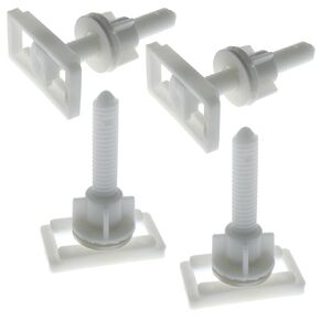 2 Sets Toilet Seat Screw Kit Rectangular Toilet Seat Hinge Bolt Screw Toilet Seat Fixing Screw Fitting 4.5x2.4x6.1cm
