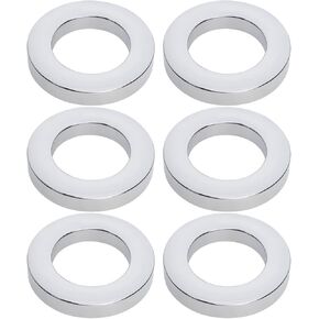 Create idea 6Pcs Basin Faucet Base Ring Chromed Plastic Mounting Ring Tap Base Cover with Seal Inner Diameter 32mm Outer Diameter 52mm