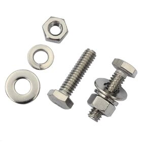 DGOL 20 Sets 1/4-20 x 1-1/2 inch Flat Head Hex Bolt Nuts Flat and Lock Washers Kit All Made of 304 Stainless Steel