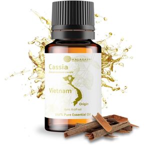 Cassia Essential Oil - Direct from Malagassi Essential Oil - Pure Cassia Oil for Skin, Body, and Aromatherapy - Cassia Oil in Cinnamon Cassia Oil Scent for Candle Making (15 mL)