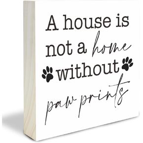 Dog Theme Wooden Block Sign - Zoomies - 4"X4" Decorative Pine Wood Plaque, Home & Office Desk Decor, Dog Lover Gift, Room Tabletop, Shelf Accessories (Khaki) - A03