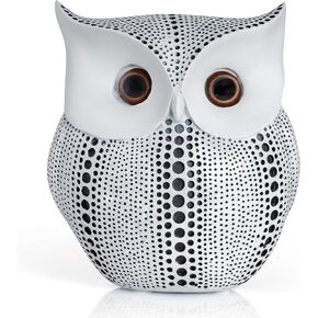 Ornativity White Owl Statue Figurine - Animal Sculpture Home Decoration figure for Bedroom Living Room Kitchen Office Bathroom House Decor Figurines 6"