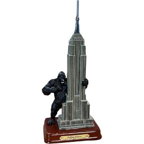 City-Souvenirs Empire State Building and King Kong Statue 7.25 Inch Brown Resin Replica