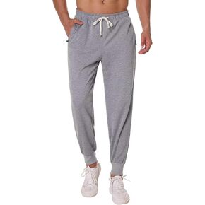 SILKWORLD بنطال رياضي رجالي كاجوال للركض برباط الخصر رياضي للجري والتمارين الرياضية مع جيوب بسحاب in Kuwait