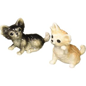 Cosmos Gifts 20774 Fine Porcelain Chihuahua Dog Salt and Pepper Shakers Set, 3-1/2" L