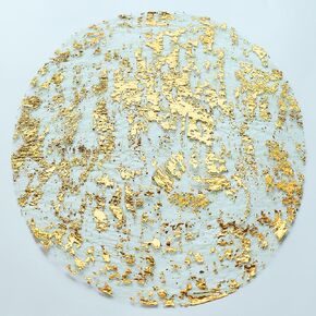 مجموعة مفارش ذهبية للاستعمال مرة واحدة من Snowkingdom مكونة من 12 قطعة معدنية مستديرة مقاس 13 بوصة من رقائق الذهب شبكة مضغوطة من زملاء طاولة الخريف 12 عبوة من المفارش الذهبية لطاولة الطعام وحفلات الزفاف وأعياد الميلاد وديكور المنزل