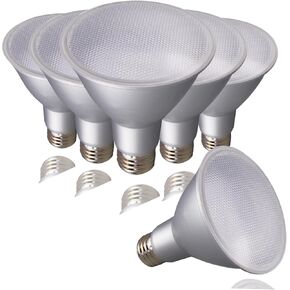 SATCO S29431 12.5 Watt 120 Volt PAR30LN Reflector LED Bulb 3000K; 40 deg. Beam Angle; E26 Medium Base (6 LED Light Bulbs)