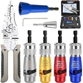 Wire Twister Tool for Drill-6Set,2024 New Electric Wire Stripper Professional Electrician Tool Set with Multifunctional Wire Stripper,Wire Stripping and Twisting Tool