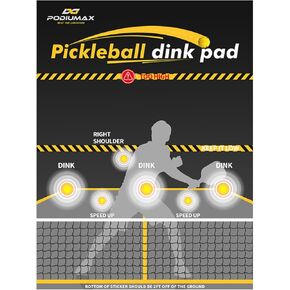 PodiuMax Pickleball Dink Pad for Improved Accuracy and Control, Wall Pickleball Rebounder Training Aid, Outdoor Wall Drill Poster