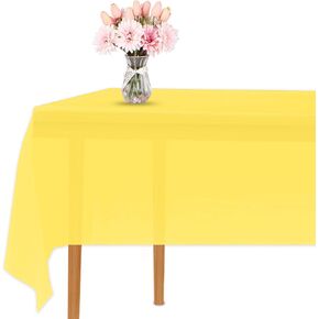 Magenta 3 Pack Premium Disposable Plastic Tablecloth For Parties 54 Inch x 108 Inch Rectangle Table Cover 6 to 9 Foot Tables for Birthdays Thanksgiving Weddings Christmas Anniversary Buffet Table