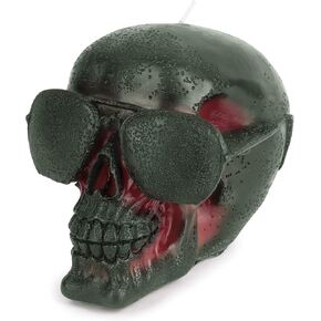 CANDWAX 6x4.3 inch Black Red Skull Candle - Ideal as Spell Candles and Halloween Candles - Themed Candles for Spooky Halloween Decorations - Red Inside, Big Size in Kuwait