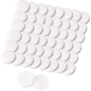 50 PCS White Essential Oil Refill Pads,0.63 Inch Cotton Pads,Aromafier Replacement Pads,Car Air Vent Clip Fragrance Tablets,Air Fresheners Refills for Diffuser Necklace Diffuser Bracelet