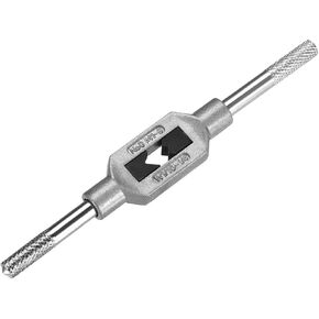 uxcell Adjustable Tap Wrench Handle, for Metric M1-M12 W1/16-1/2 Taps, Thread Tap Holder Reamer Hand Tapping Tool for Machinist Repair, Medium Carbon Steel Handle with Nickel Plated